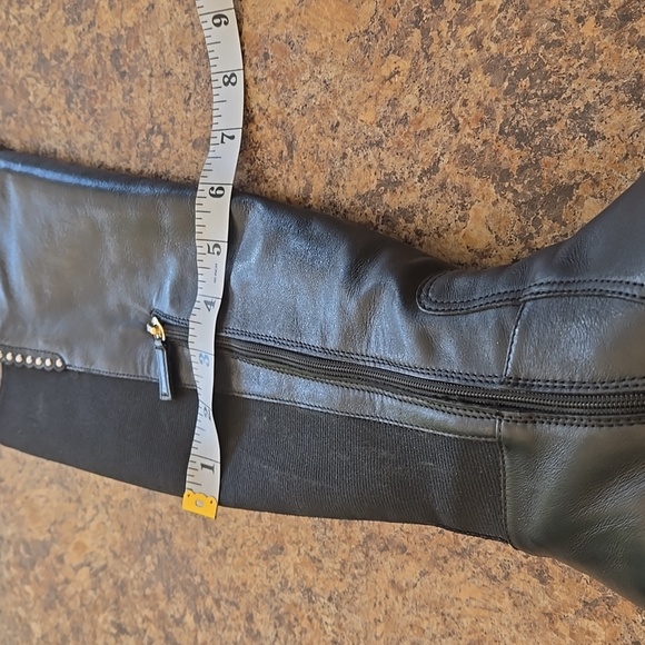 Black Studded Knee-High Boots - Picture 4 of 4